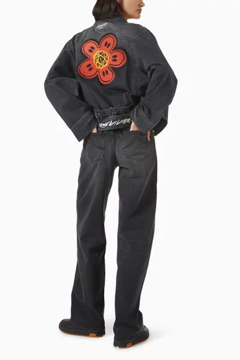 x Futura 2000 Embroidered Kimono Sleeves Jacket In Japanese Denim