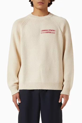 سترة مطرزة بشعار KENZO City‏ مزيج صوف وقطن