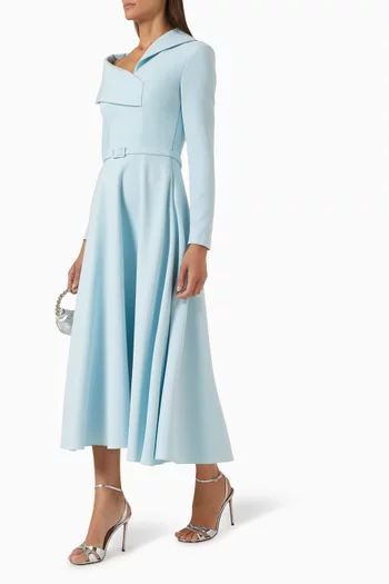 Odelle Asymmetric Dress in Crepe