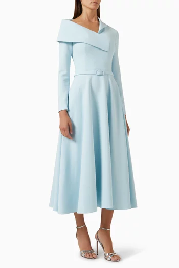 Odelle Asymmetric Dress in Crepe