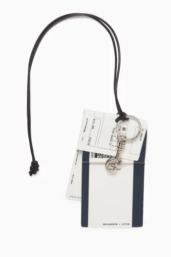 Train Ticket Charm Keychain