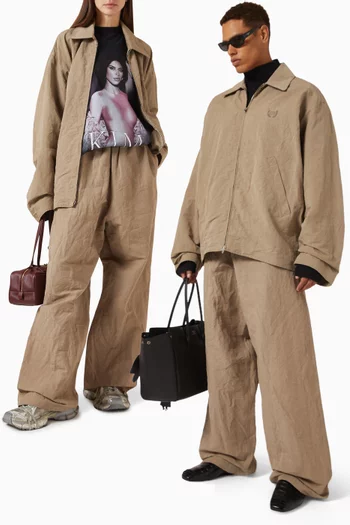 Wide-leg Pants in Cotton Poplin