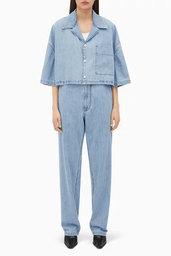 Cropped Shirt in Denim