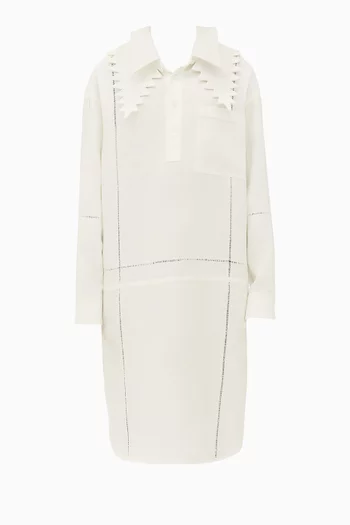 Double-collar Dress in Linen