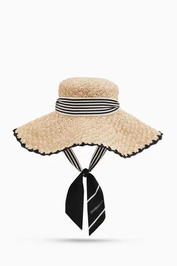 Tipped Sunhat in Raffia