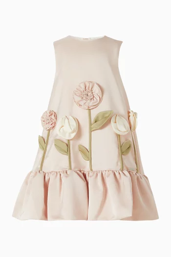 Walk In The Park Dress in Satin