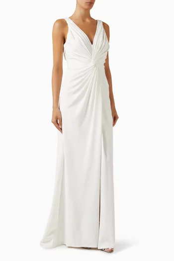 فستان سهرة جيسي بعقدة ملفوفة في الأمام