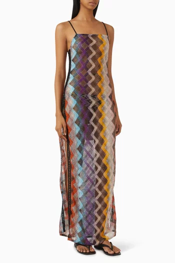 Zig Zag-print Maxi Dress