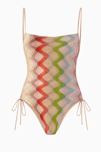 Tie-up One-piece Swimsuit