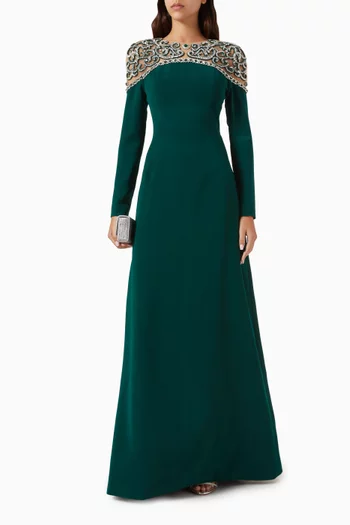 Crystal-embellished Maxi Dress