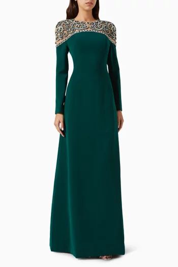 Crystal-embellished Maxi Dress