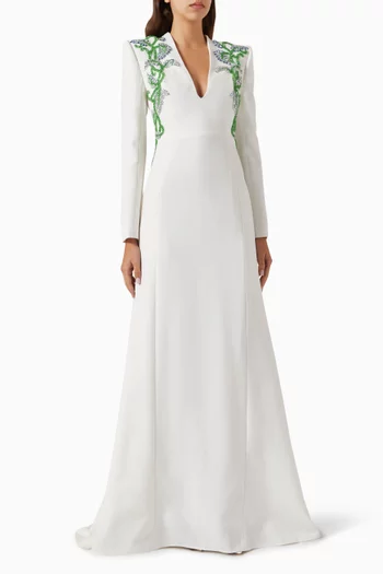 Crystal-embellished Maxi Dress