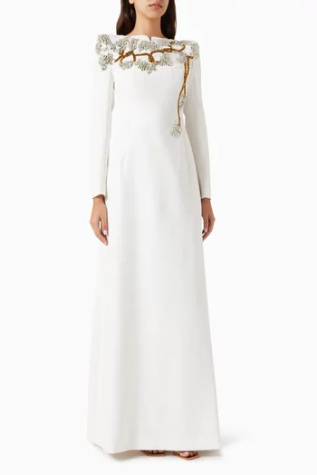Crystal-embellished Maxi Dress
