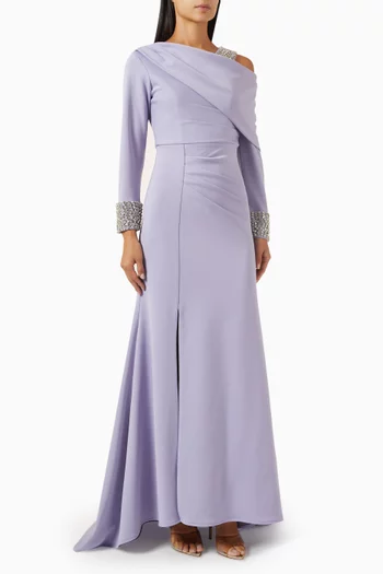 Asymmetrical Embellished Gown