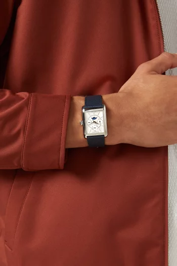 Classics Carree Calendar Moonphase Quartz Watch, 30mm