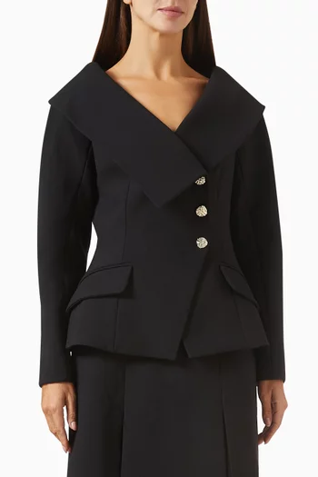 Off-shoulder Blazer in Viscose