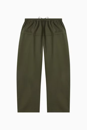 بنطال بخصر على شكل جرس بوبلين