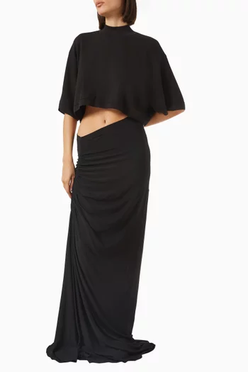Knit Crop Top in Cotton Blend