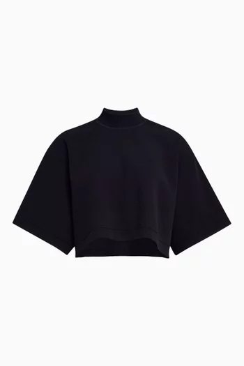 Knit Crop Top in Cotton Blend