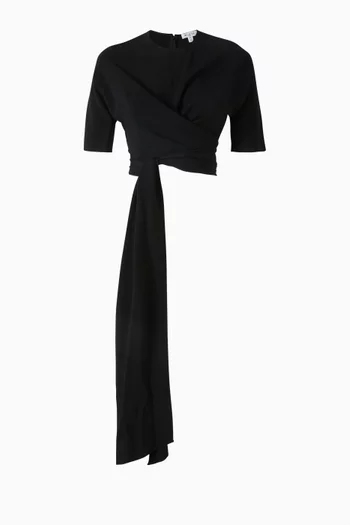 Cut-out Tie Crop Top