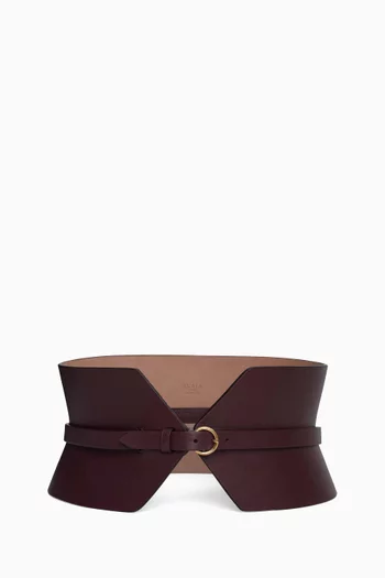 Double Bustier Belt in Calf Leather