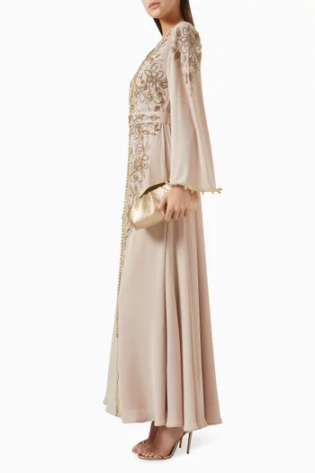 Embroidered Belted Kaftan