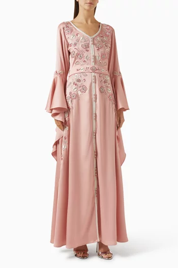 Bead-embellished Belted Kaftan