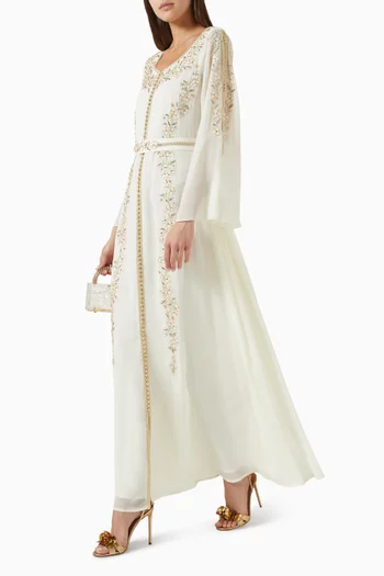 Embroidered Belted Kaftan