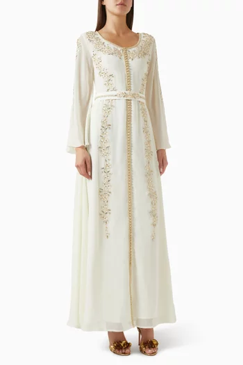 Embroidered Belted Kaftan