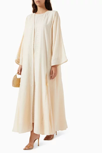 Embroidered Abaya & Dress Set