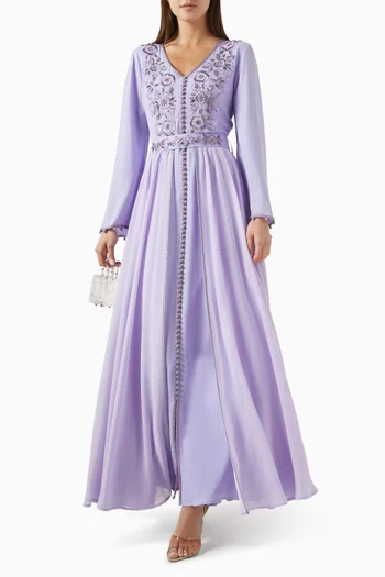 Embroidered Belted Kaftan