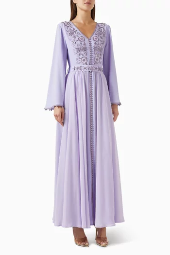 Embroidered Belted Kaftan