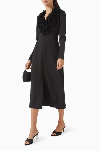 V-neck Midi Dress