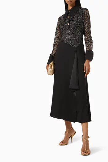 Collar Midi Dress
