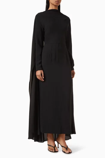 Cape Maxi Dress