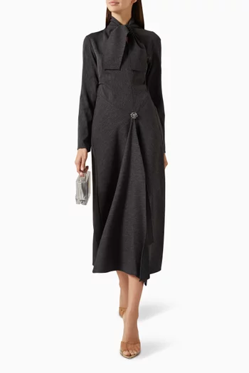 Tie-up Neck Dress
