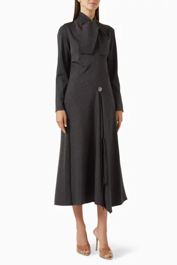Tie-up Neck Dress