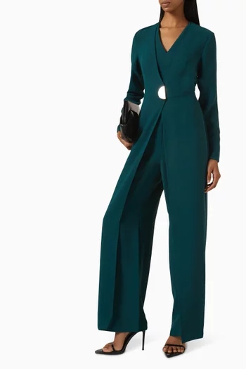 Layered Wide-leg Jumpsuit