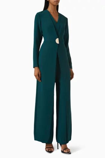 Layered Wide-leg Jumpsuit