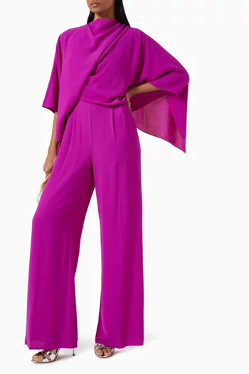 Cowl Cape Jumpsuit