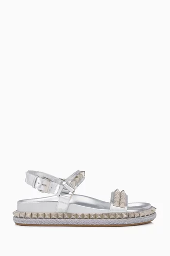 Pyrabizz Sandals in Laminated Calf Leather