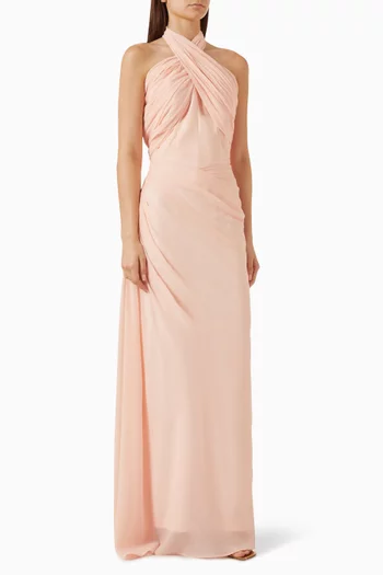 Siren Criss-cross Dress in Satin-chiffon