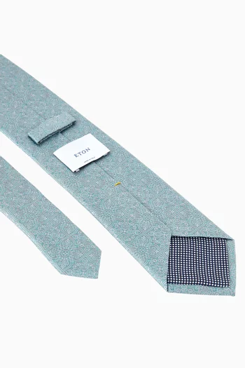 ربطة عنق بنقشة ميدالية نسيج حرير