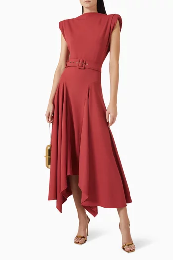 Gia Handkerchief Belted Dress