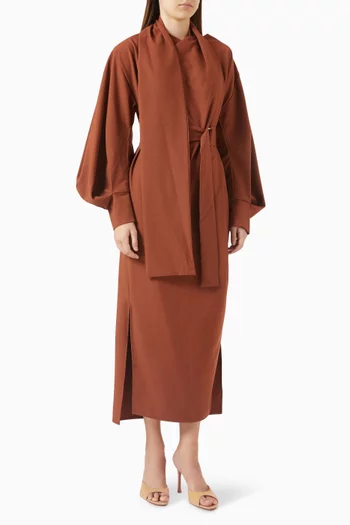 Arron Scarf Belted Dress