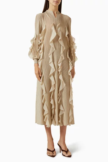 Zilia Ruffled Midi Dress