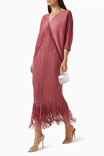 Blake Fringe Pleated Maxi Dress