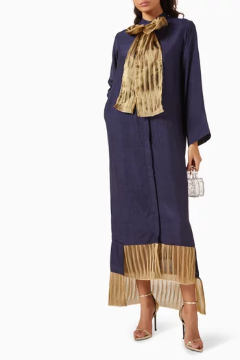 Dalia Scarf Maxi Dress in Silk