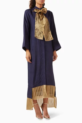 Dalia Scarf Maxi Dress in Silk