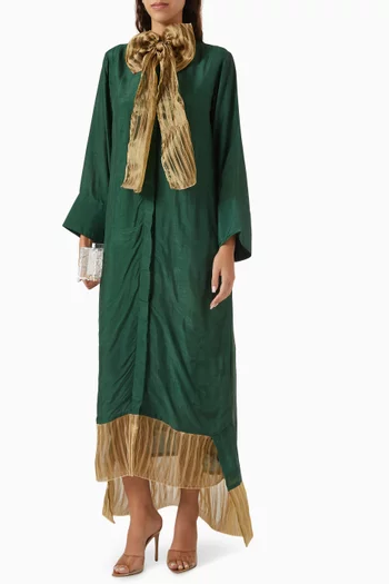 Dalia Scarf Maxi Dress in Silk